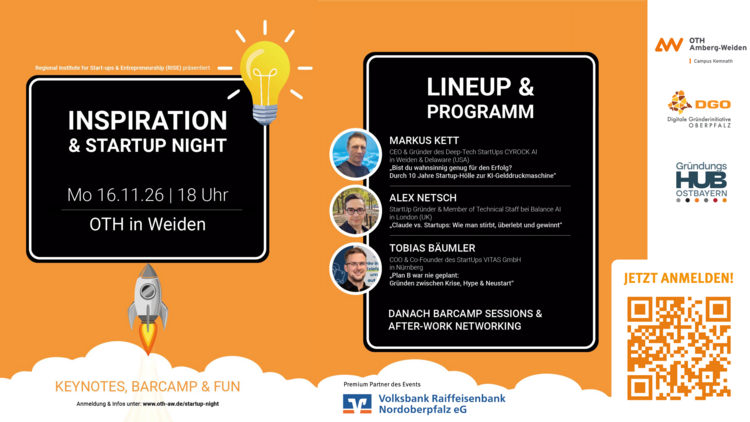 Inspiration & Startup Night in der OTH in Weiden